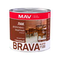 Лак BRAVA ALKYD 1120 декоративно-защитный бесцветный глянцевый (ПФ-1120) 2.4л.