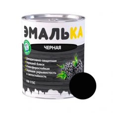 ЭМАЛЬ ПФ-115С ЭМАЛЬКА для наружных и внутренних работ 0.9л. чёрная