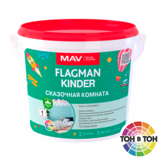 Краска FLAGMAN KINDER интерьерная белая полуматовая 1л.