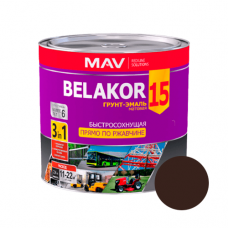Грунт-эмаль Belakor 15 прямо по ржавчине быстросохнущая три в одном 1л. шоколадный