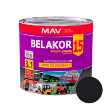 Грунт-эмаль Belakor 15 прямо по ржавчине быстросохнущая три в одном 1л. чёрный