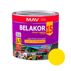 Грунт-эмаль Belakor 15 прямо по ржавчине быстросохнущая три в одном 1л. жёлтый