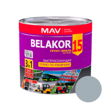 Грунт-эмаль Belakor 15 прямо по ржавчине быстросохнущая три в одном 1л. светло-серый