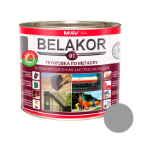 Грунтовка Belakor 01 по металлу антикоррозионная быстросохнущая серая 1л.