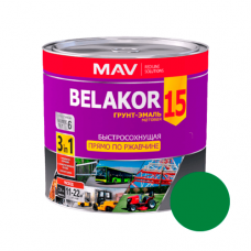 Грунт-эмаль Belakor 15 прямо по ржавчине быстросохнущая три в одном 1л. майская зелень