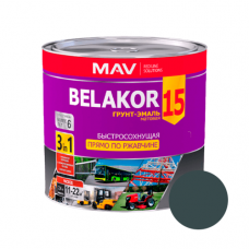 Грунт-эмаль Belakor 15 прямо по ржавчине быстросохнущая три в одном 1л. серый
