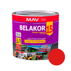 Грунт-эмаль Belakor 15 прямо по ржавчине быстросохнущая три в одном 1л. красный