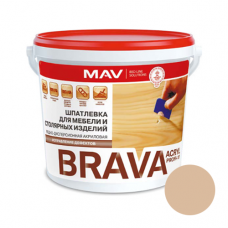 Шпатлевка BRAVA ACRYL PROFI-10 для мебели и столярных изделий 1л. берёза