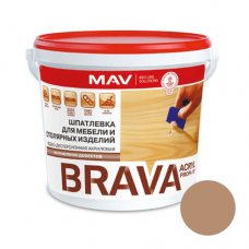 Шпатлевка BRAVA ACRYL PROFI-10 для мебели и столярных изделий 1л. светлый дуб