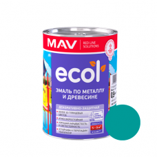 Эмаль ECOL по металлу и древесине ПФ-115С бирюзовая глянцевая 1л.