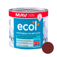 Грунтовка ГФ-021 ECOL по металлу красно-коричневая 2.4л.