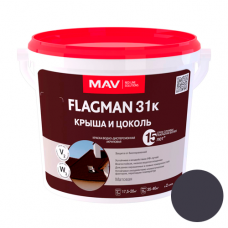 Краска FLAGMAN 31к крыша и цоколь матовая графит 5л.