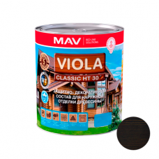 Состав VIOLA Classic HT 30 защитно-декоративный для древесины 1л. эбеновое дерево