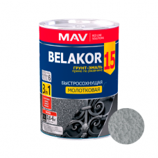 Грунт-эмаль Belakor 15 прямо по ржавчине 3 в 1 быстросохнущая молотковая 1л. серебристая