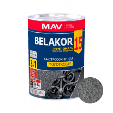 Грунт-эмаль Belakor 15 прямо по ржавчине 3 в 1 быстросохнущая молотковая 1л. серая