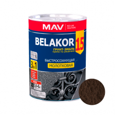 Грунт-эмаль Belakor 15 прямо по ржавчине 3 в 1 быстросохнущая молотковая 1л. коричневая