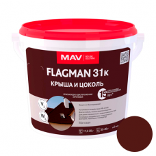 Краска FLAGMAN 31к крыша и цоколь матовая шоколадно-коричневая 5л.
