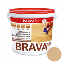 Шпатлевка BRAVA ACRYL PROFI-10 для мебели и столярных изделий 1л. сосна