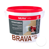 Грунтовка BRAVA ACRYL 04 под акриловые краски белая SP 3л.