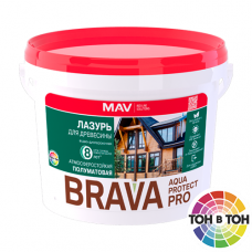 Лазурь BRAVA AQUA PROTECT PRO бесцветная полуматовая 3л.