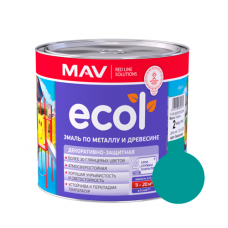 Эмаль ECOL по металлу и древесине ПФ-115С бирюзовая глянцевая 2.4л.