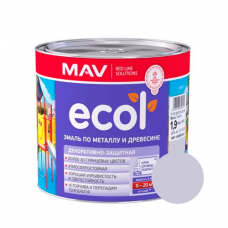 Эмаль ECOL по металлу и древесине ПФ-115С серебристая глянцевая 2.4л.