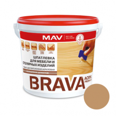 Шпатлевка BRAVA ACRYL PROFI-10 для мебели и столярных изделий 1л. бук