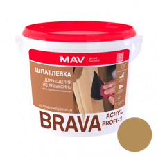 Шпатлевка BRAVA ACRYL PROFI-1 для изделий из древесины 0.5л. дуб