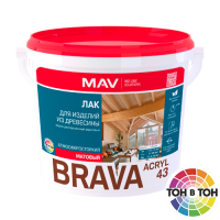 Лак BRAVA ACRYL 43 для изделий из древесины SP 1л. глянцевый