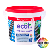 Краска ECOL 32 для фасадов 3л. белая